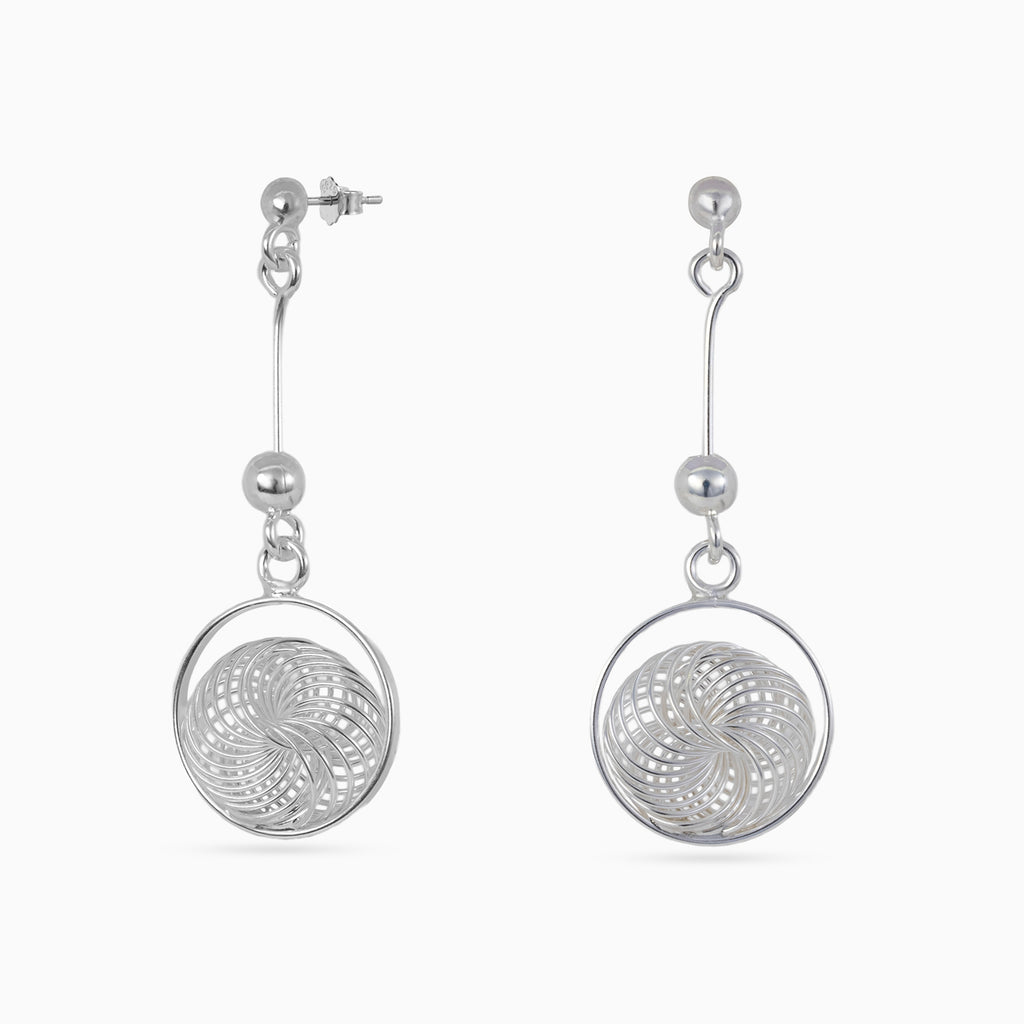 Silver Filigree Medallion Drops