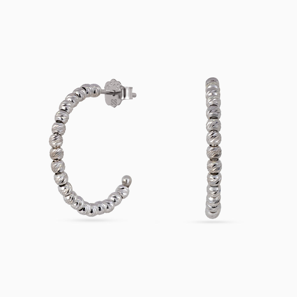 Silver Filigree Diamond Drops