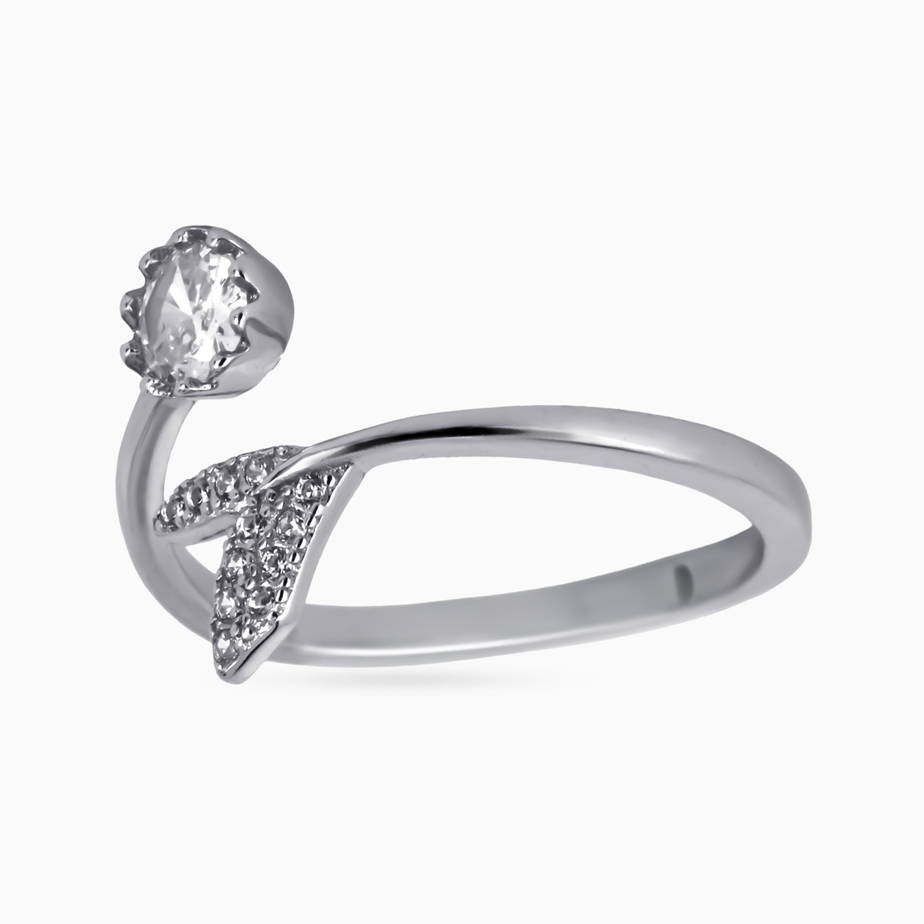 Bud & Leaf Bypass Ring