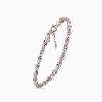925 sterling silver, rhodium, Twisted Gleam Bracelet bracelet, (Everyday Edge)