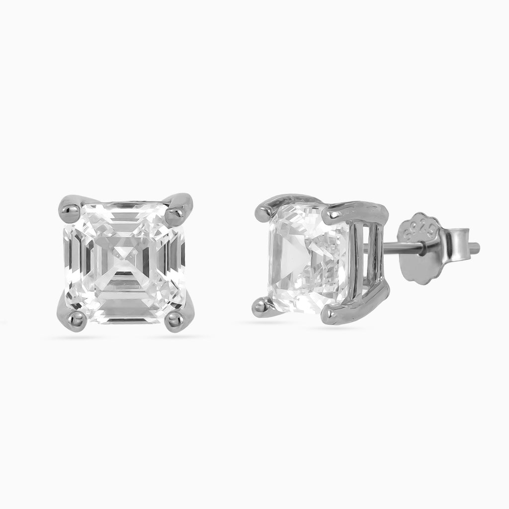 Silver Asscher Glow Mini Solitaires