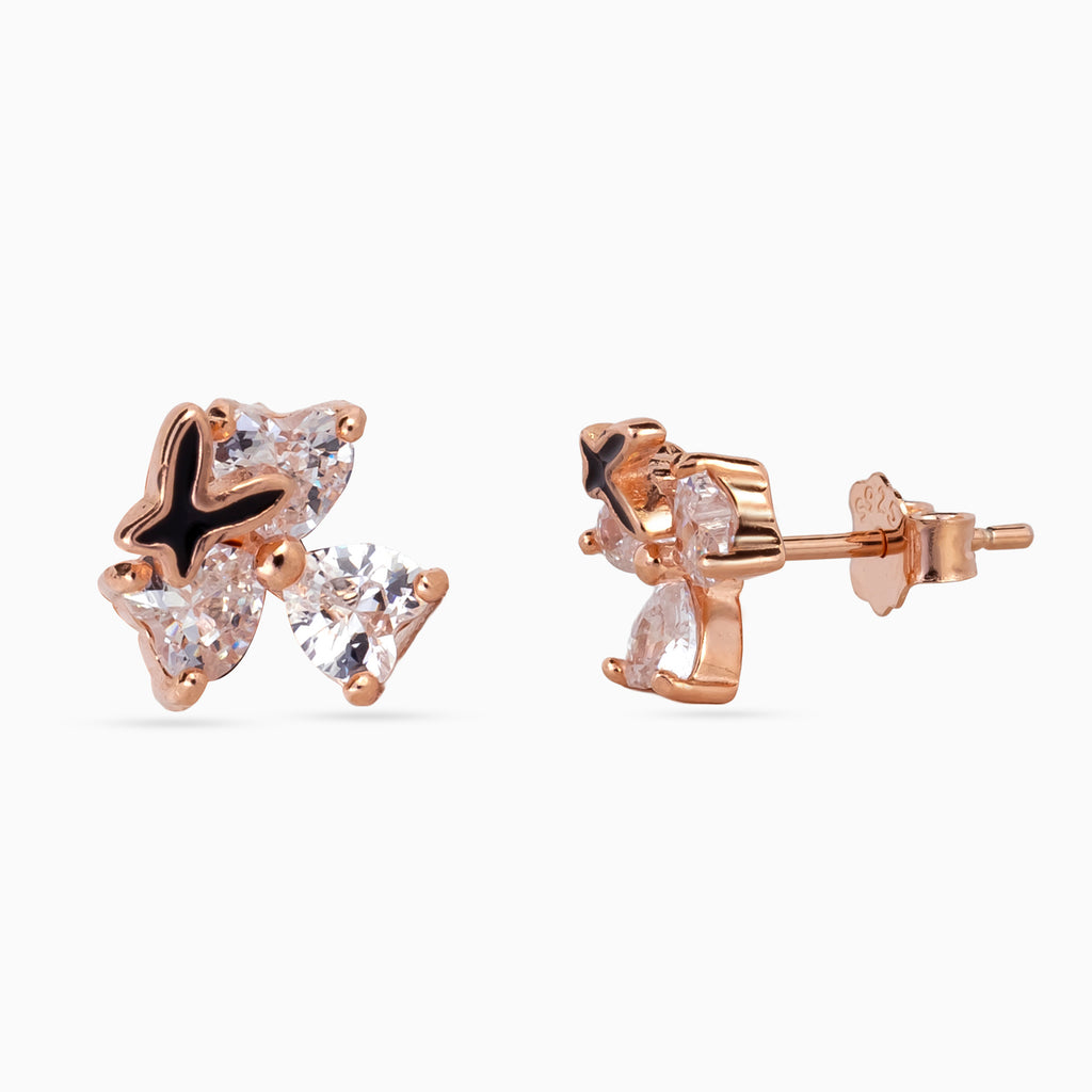 Midnight Étoile Petal Studs