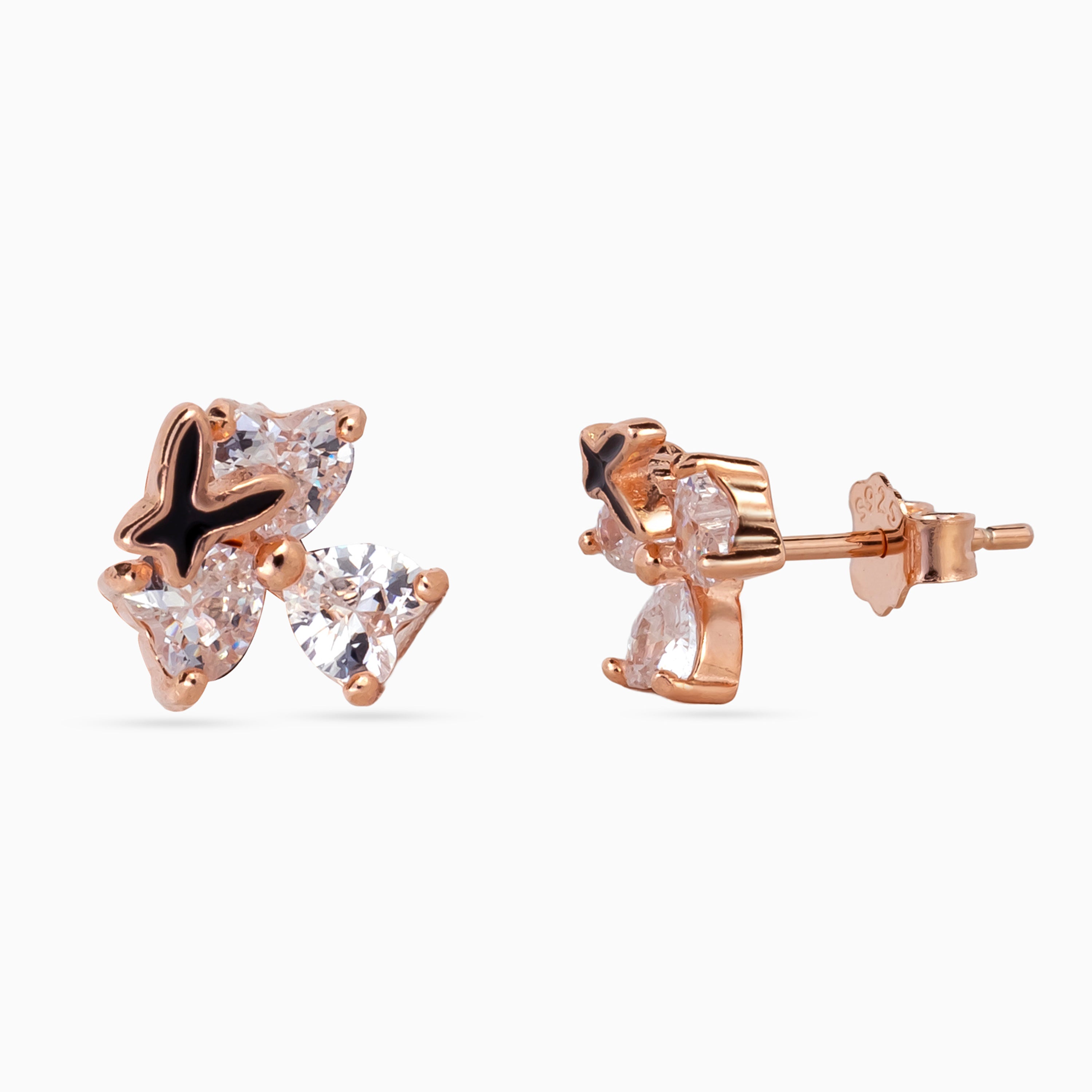 Midnight Étoile Petal Studs
