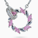 Rosy Laurel Spinner Necklace