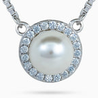 Pearl Halo Medallion Necklace