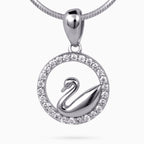 Swan Halo Pendant Set