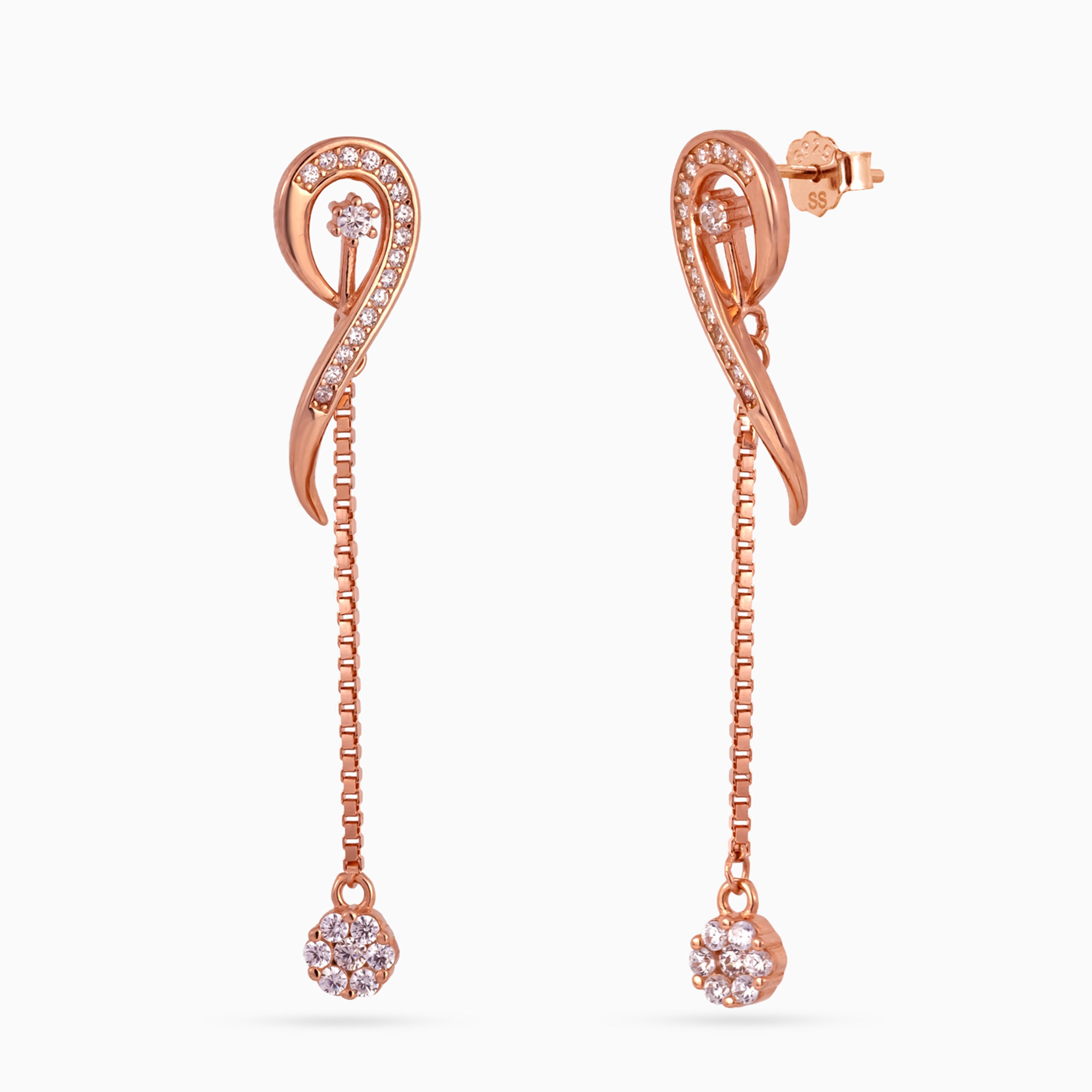 Swirl Chain Pavé Drops