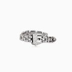 Box-Link Pavé Square Ring