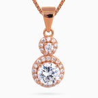 Double Halo Droplet Necklace