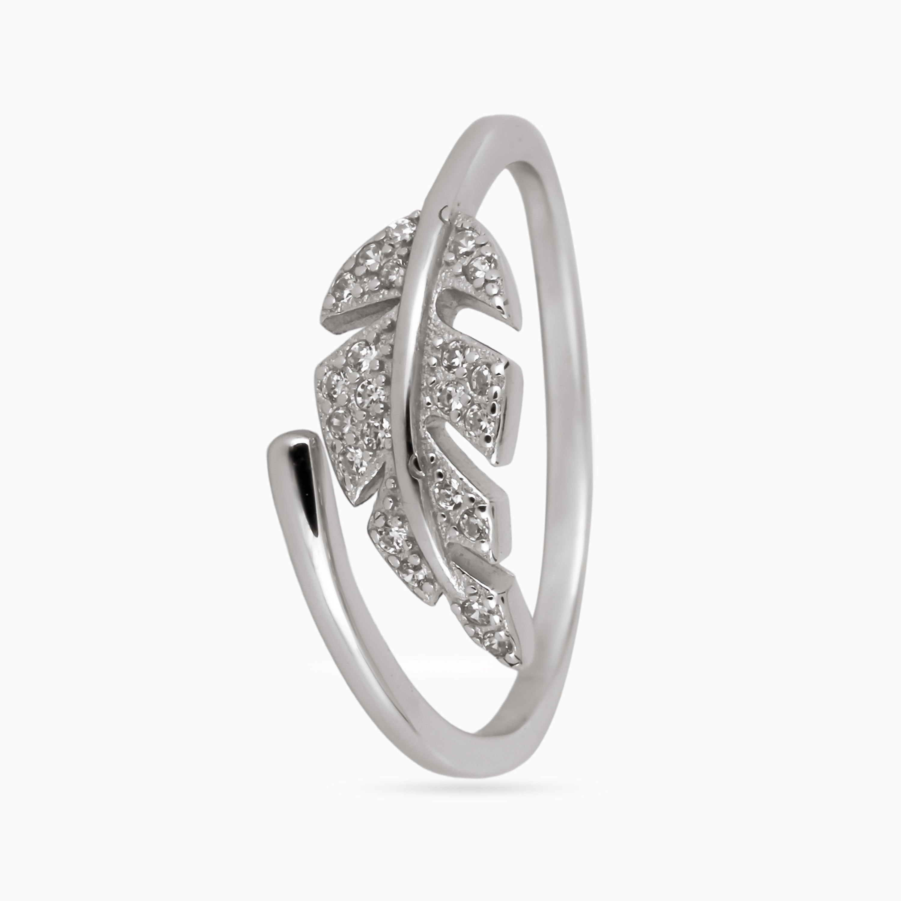 Pavé Leaf Wrap Ring