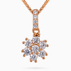 Rose Daisy Cluster Pendant Set