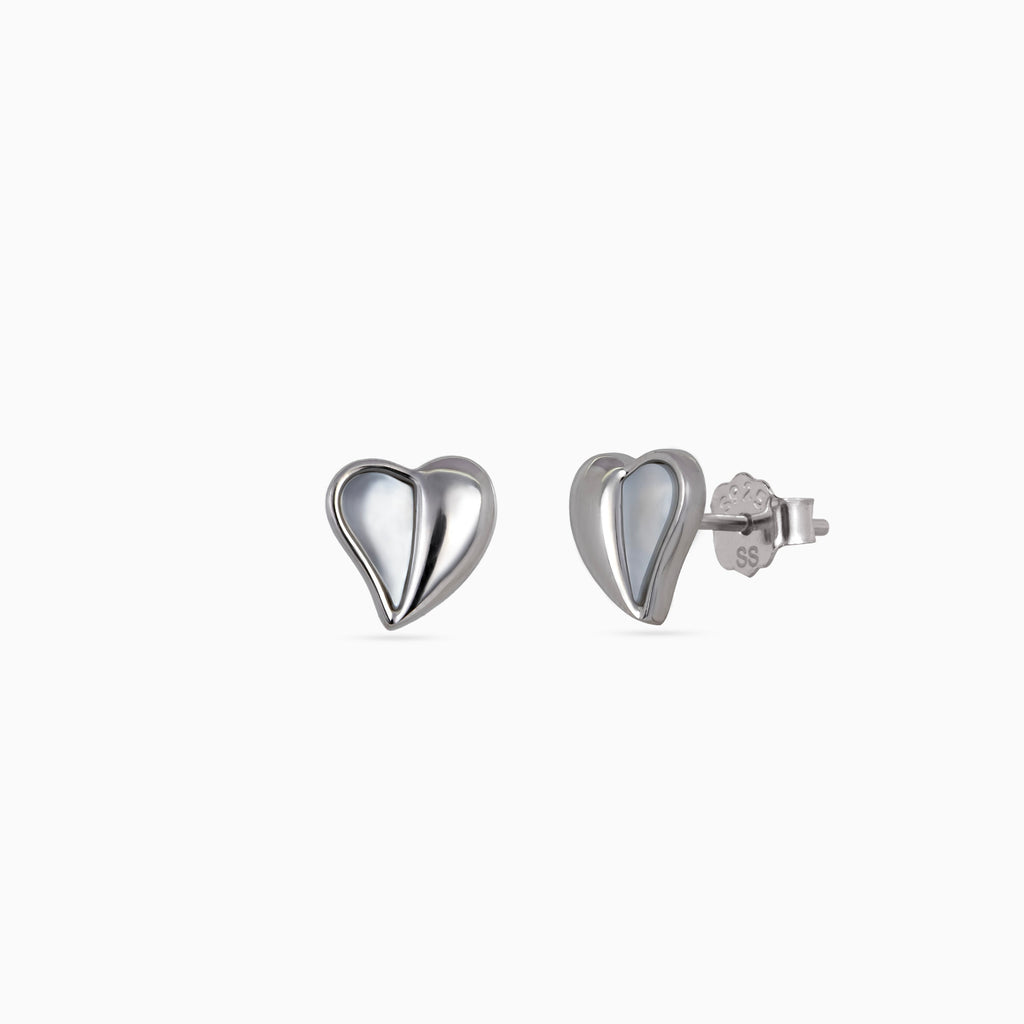 Heartline Mother of Pearl Studs