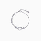 925 sterling silver, Rose Gold Bracelet, Heartline bracelet (Heartline)