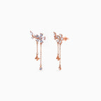 Rose gold Butterfly Bloom Chain Drops