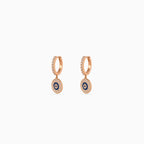 Evil Eye Pavé Huggie Drops