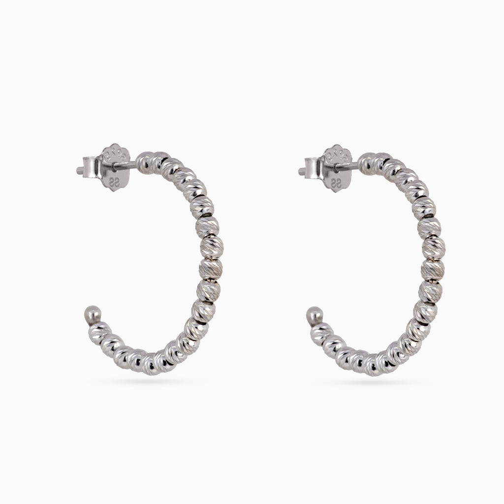 Silver Filigree Diamond Drops