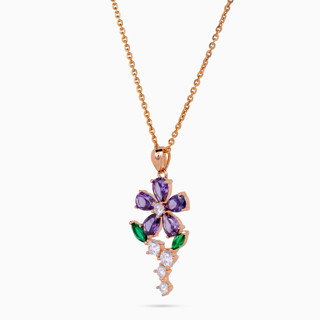 Amethyst Bloom Pendant Set