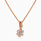 Rose Daisy Cluster Pendant Set
