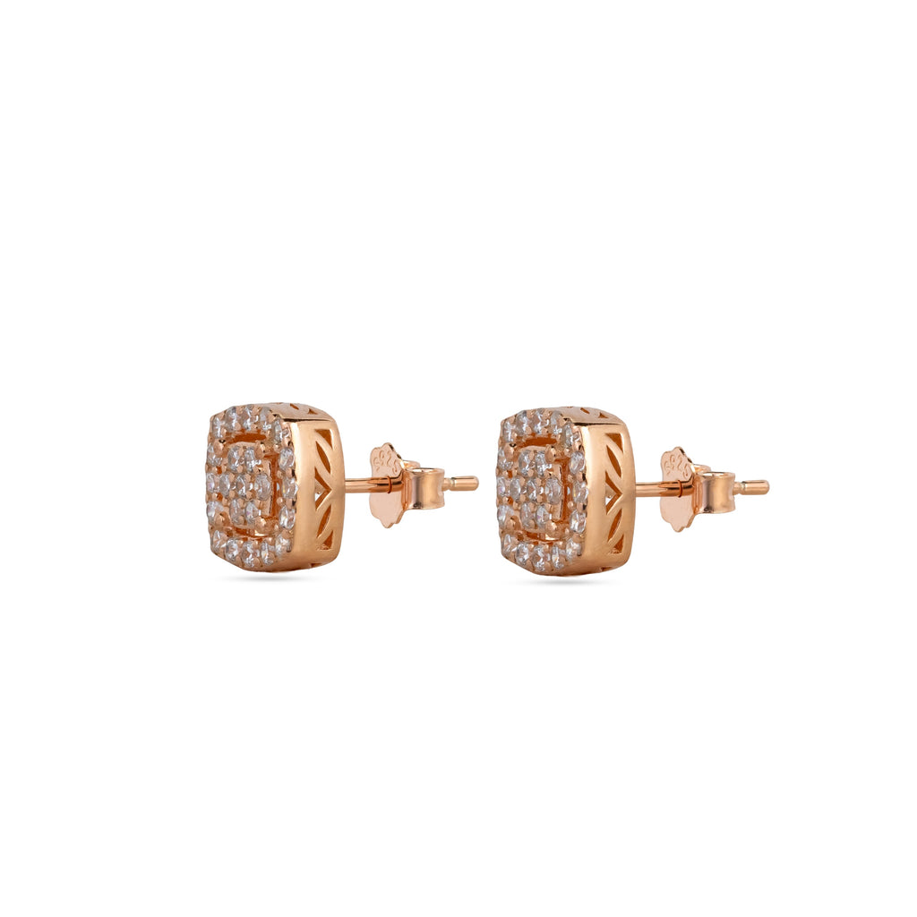 Cushion Halo Pave Studs
