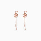 Rose gold Butterfly Wreath Chain Drops