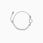 Heart Halo Link Bracelet