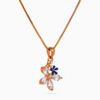 Azure Blossom Cluster Pendant Set