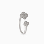 Twin Clover Pavé Ring