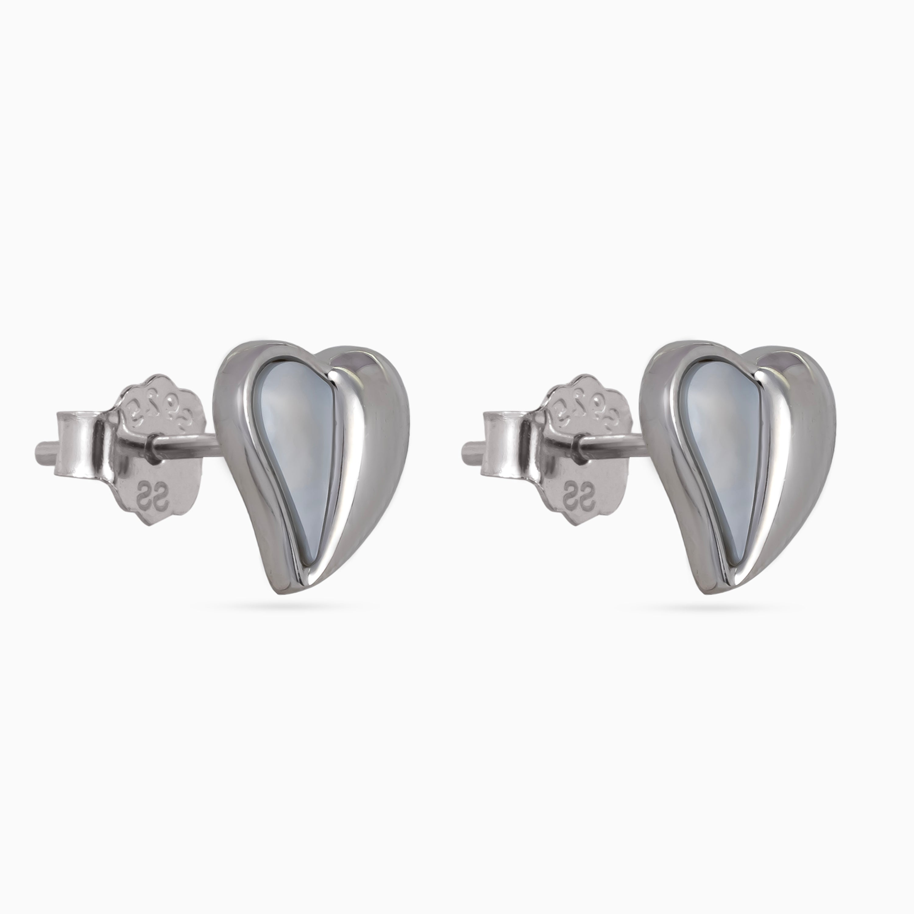 Heartline Mother of Pearl Studs