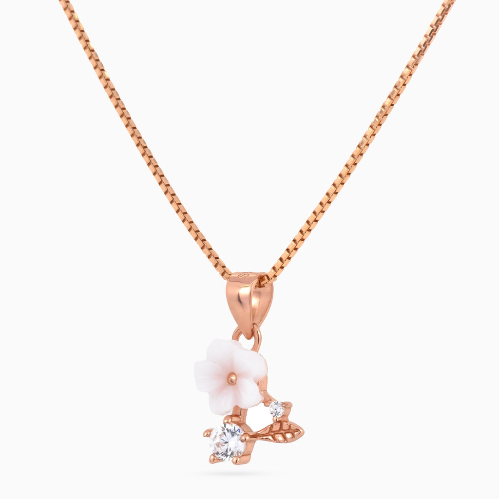 Blush Petal Charm Necklace