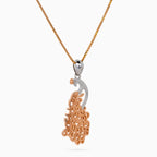Regal Peacock Filigree Pendant Set