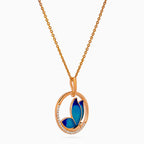 Blue Arc Papillon Pendant Set