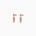 Rose Gold Floral Star Leaf Drops