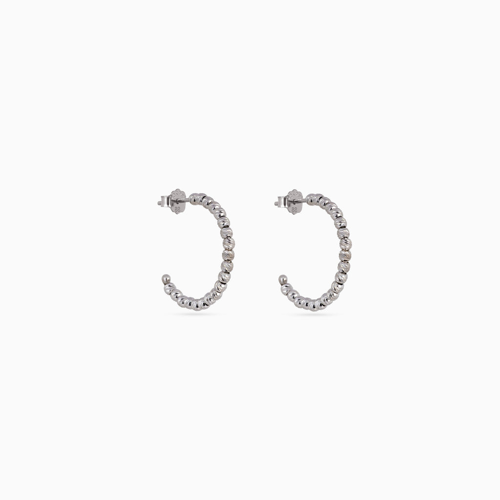 Silver Filigree Diamond Drops
