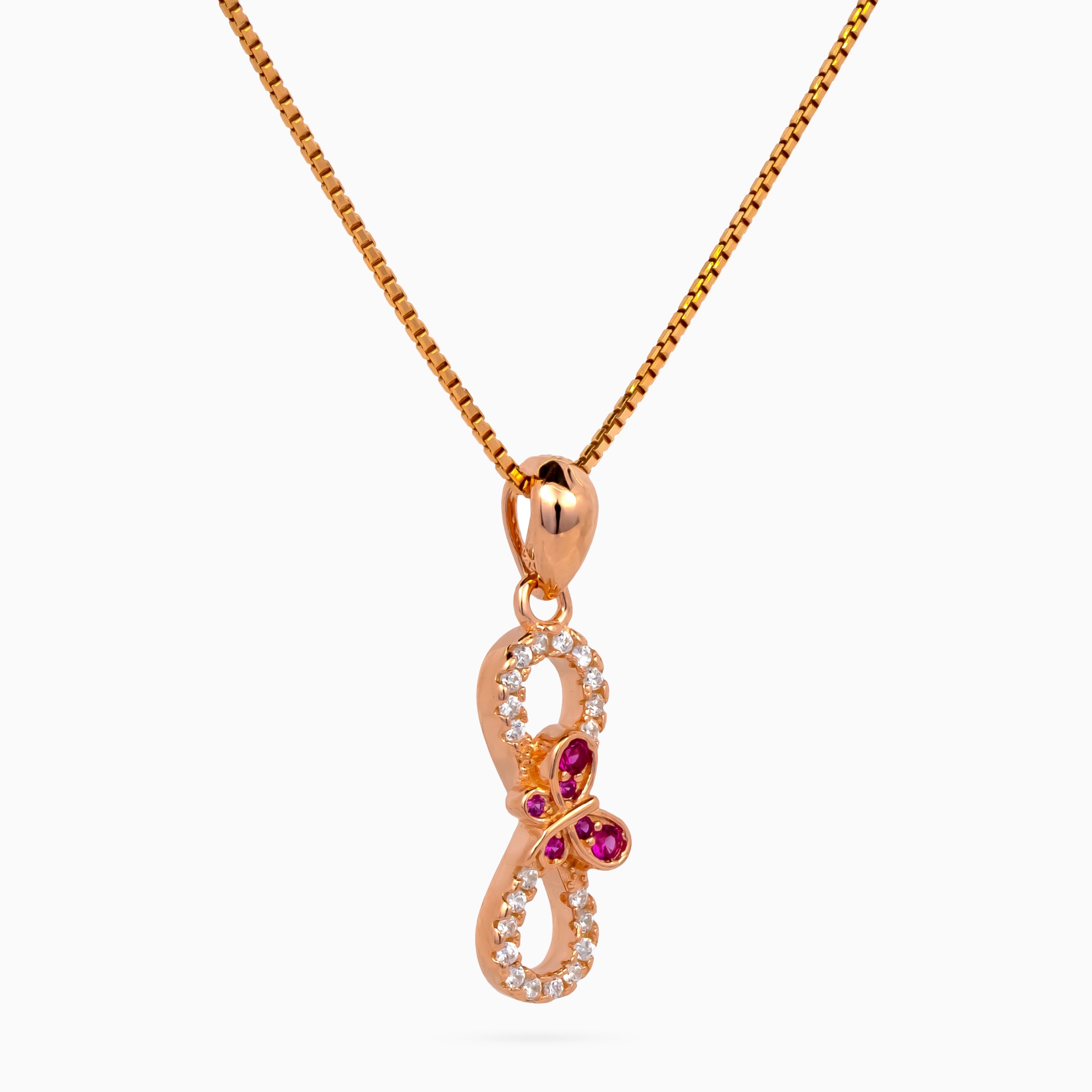 Infinity Papillon Pendant Set