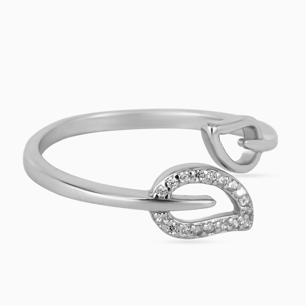 Twin Leaf Whisper Ring