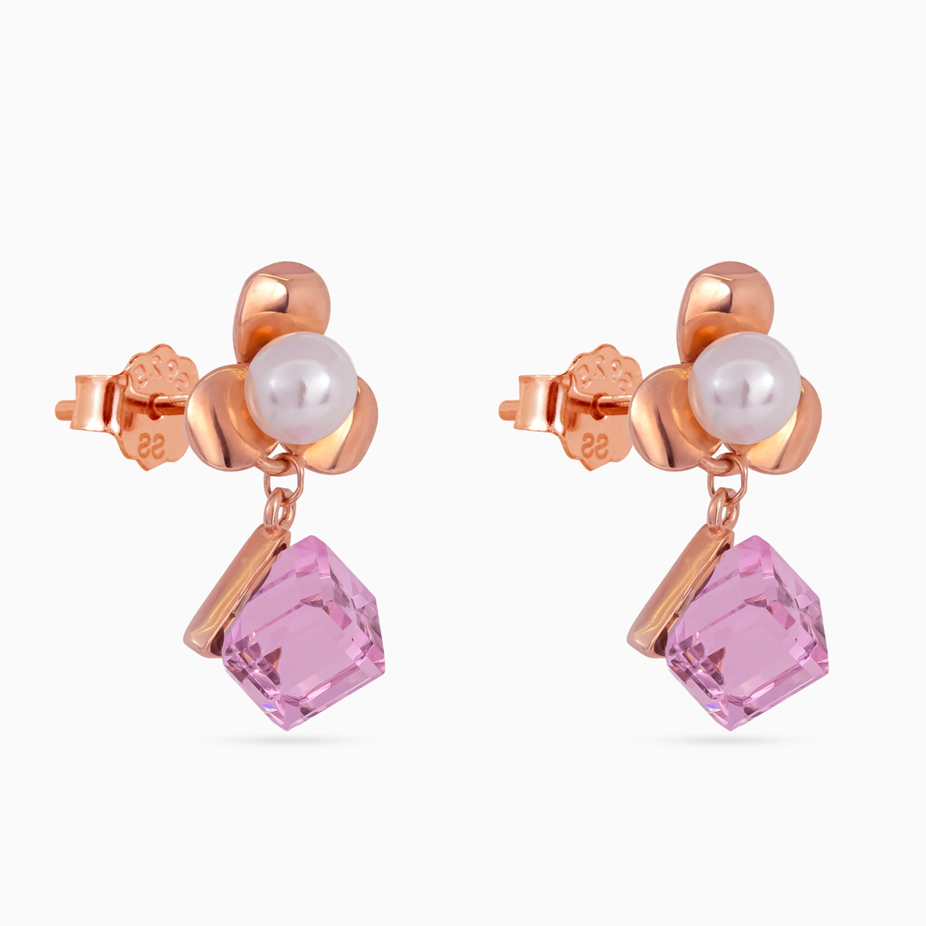 Rose Gold Orchid Pearl Prism Drops