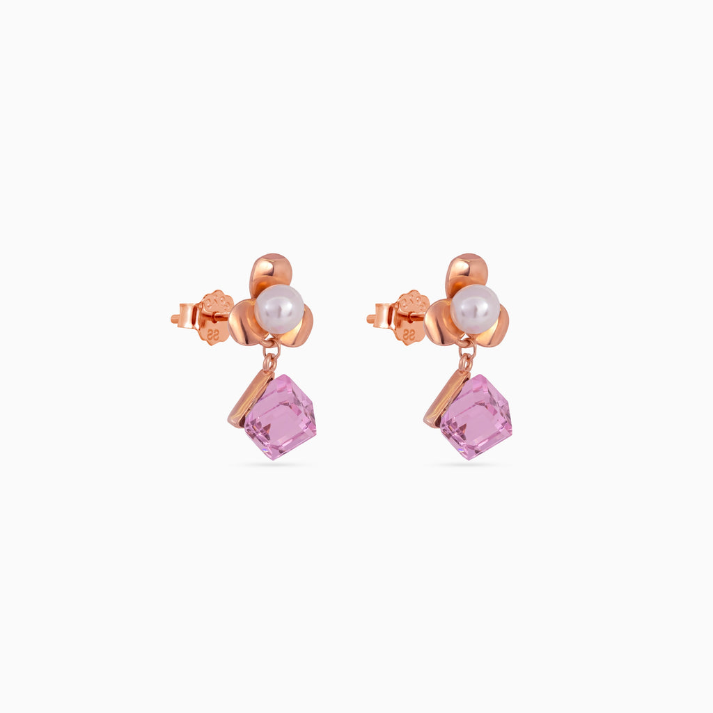 Rose Gold Orchid Pearl Prism Drops