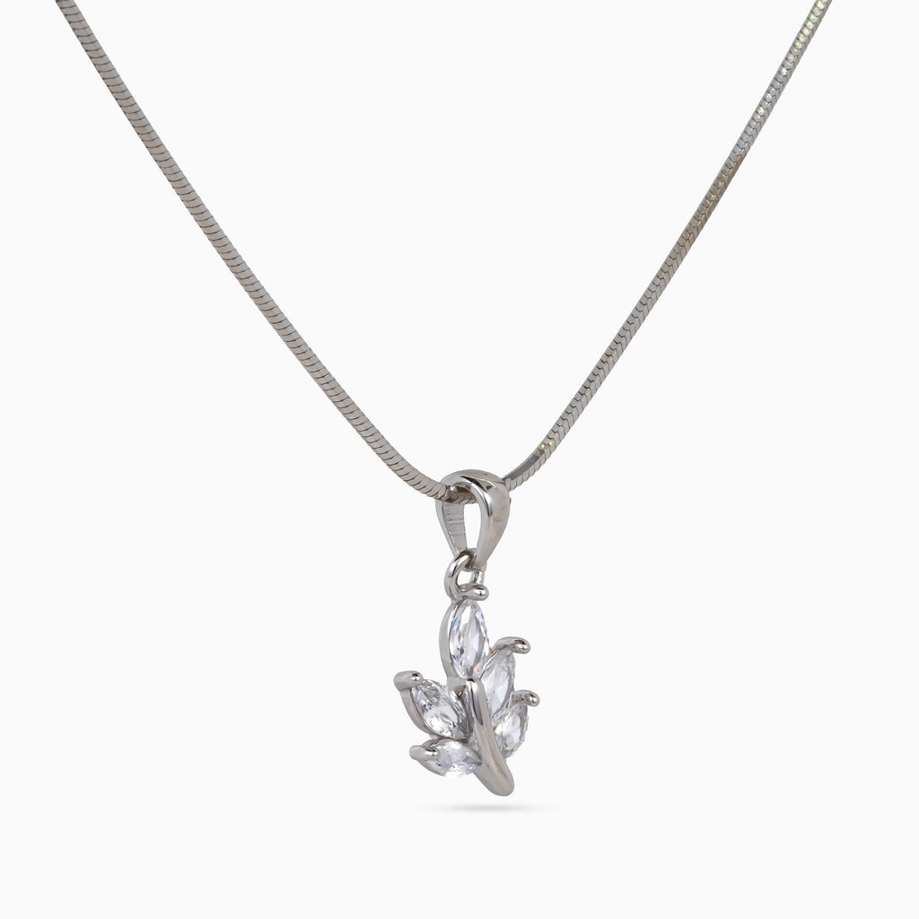Crystal Leaf Trio Pendant Set