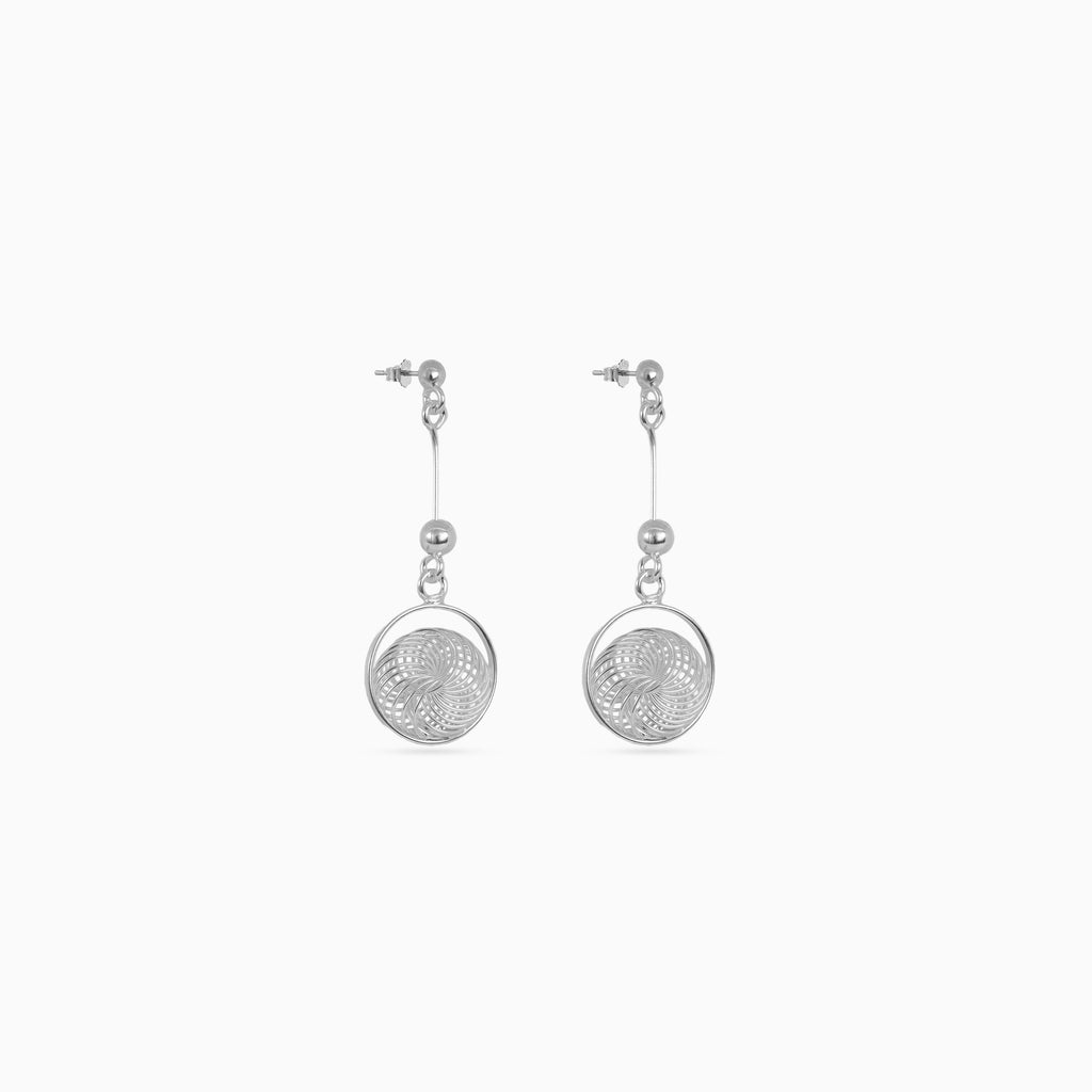 Silver Filigree Medallion Drops