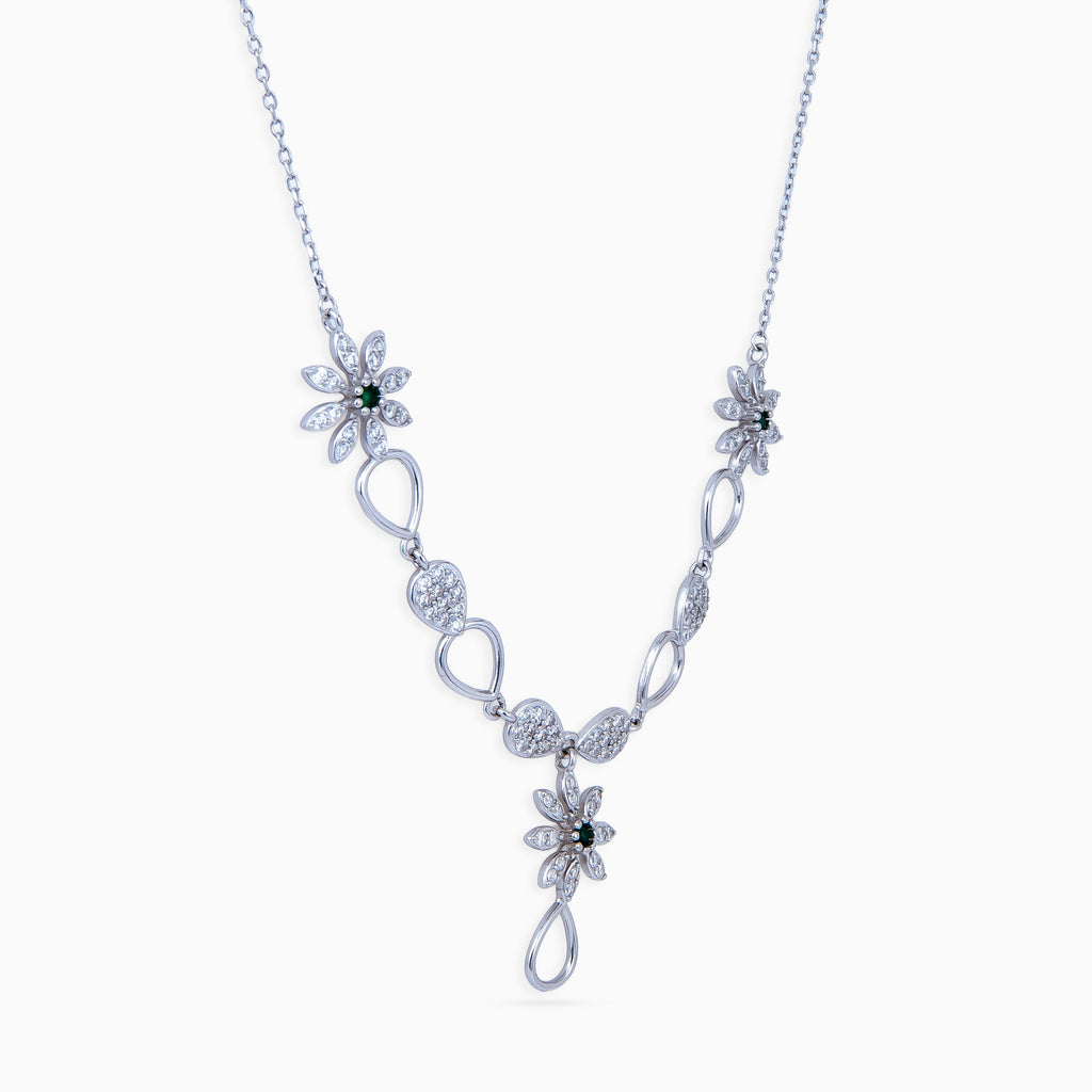 Meadow Bloom CZ Necklace Set
