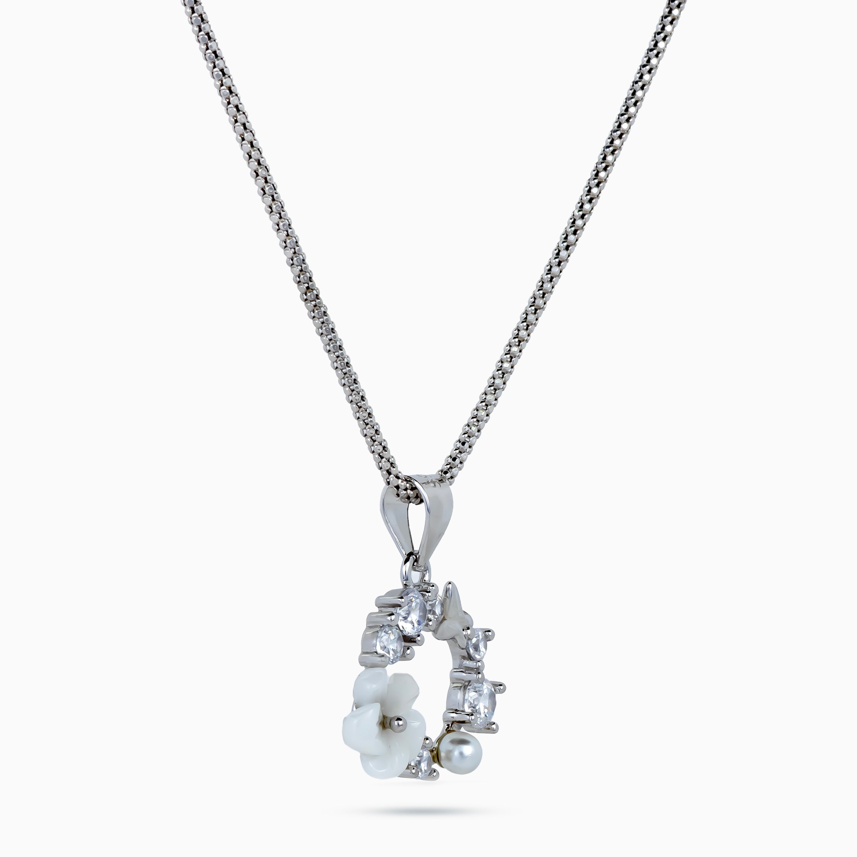 Dove Garden Wreath Pendant Set
