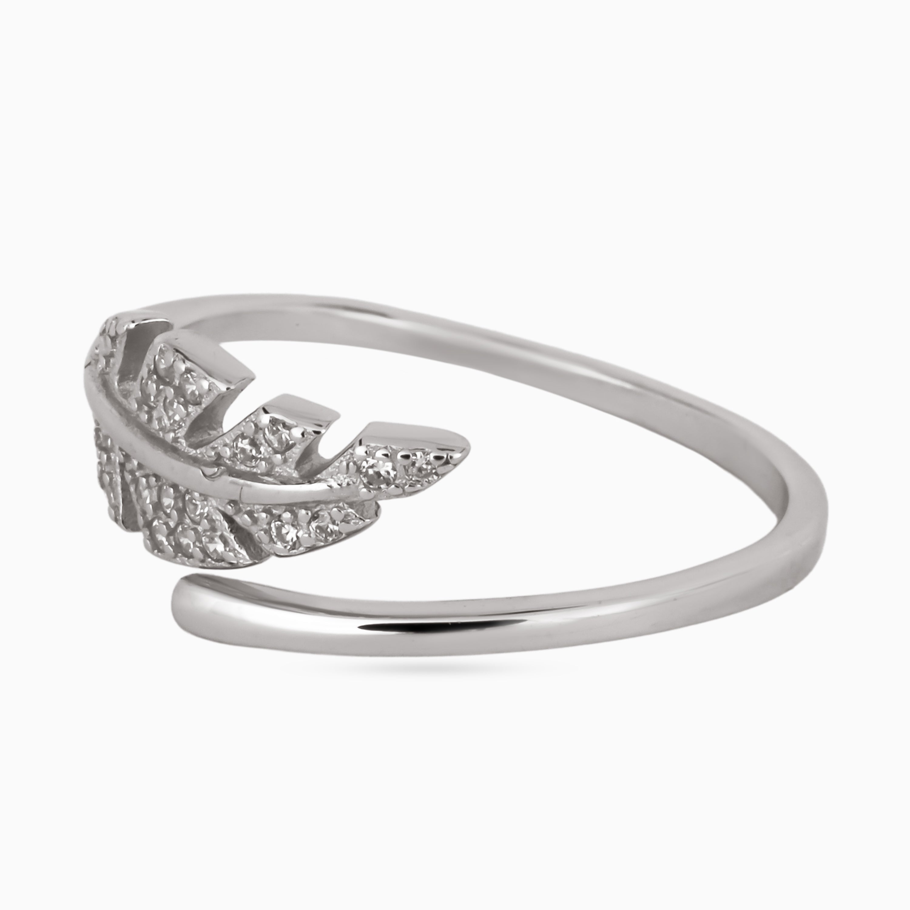 Pavé Leaf Wrap Ring