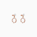 Pearl Octagon Drop Studs
