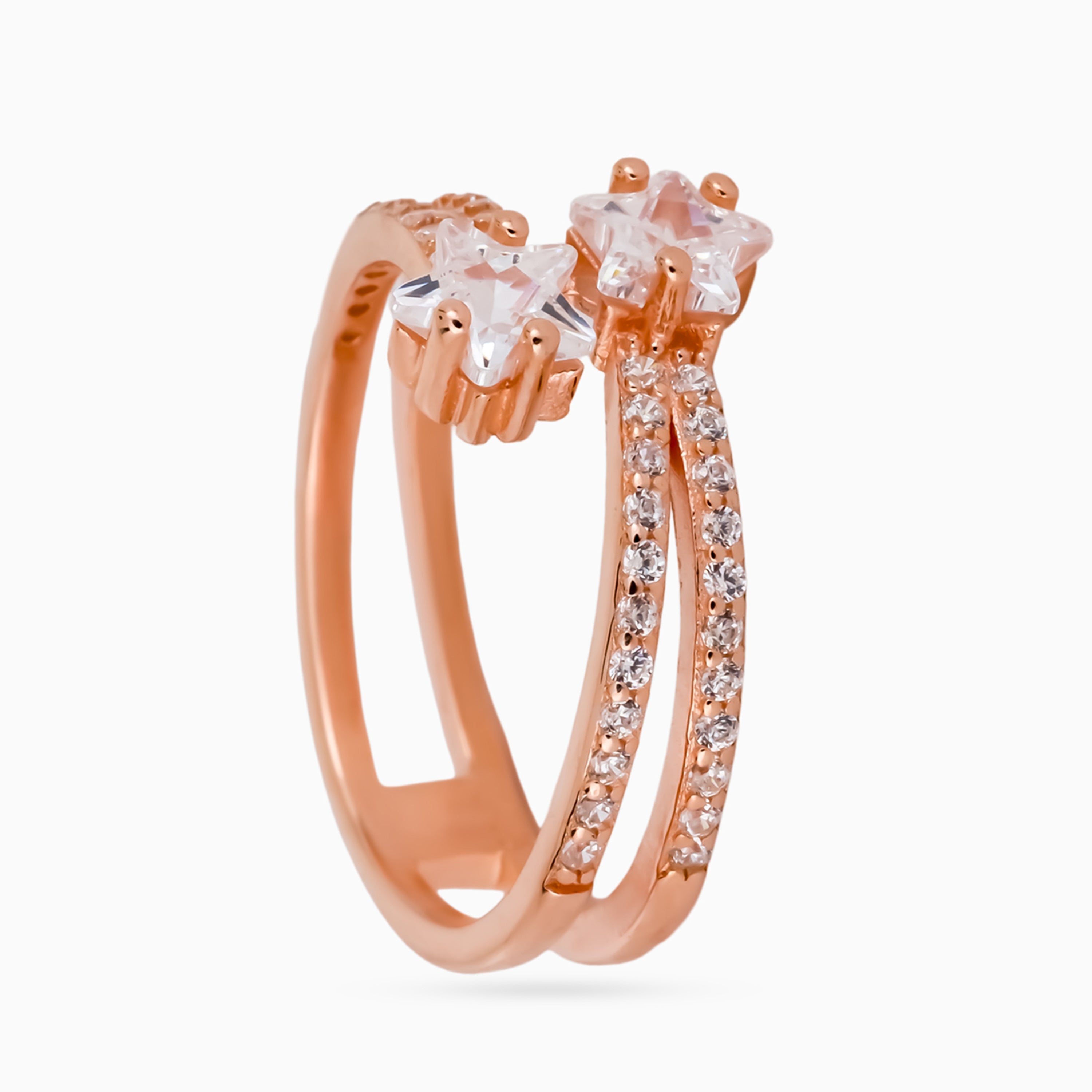 Twin Shooting Stars Ring