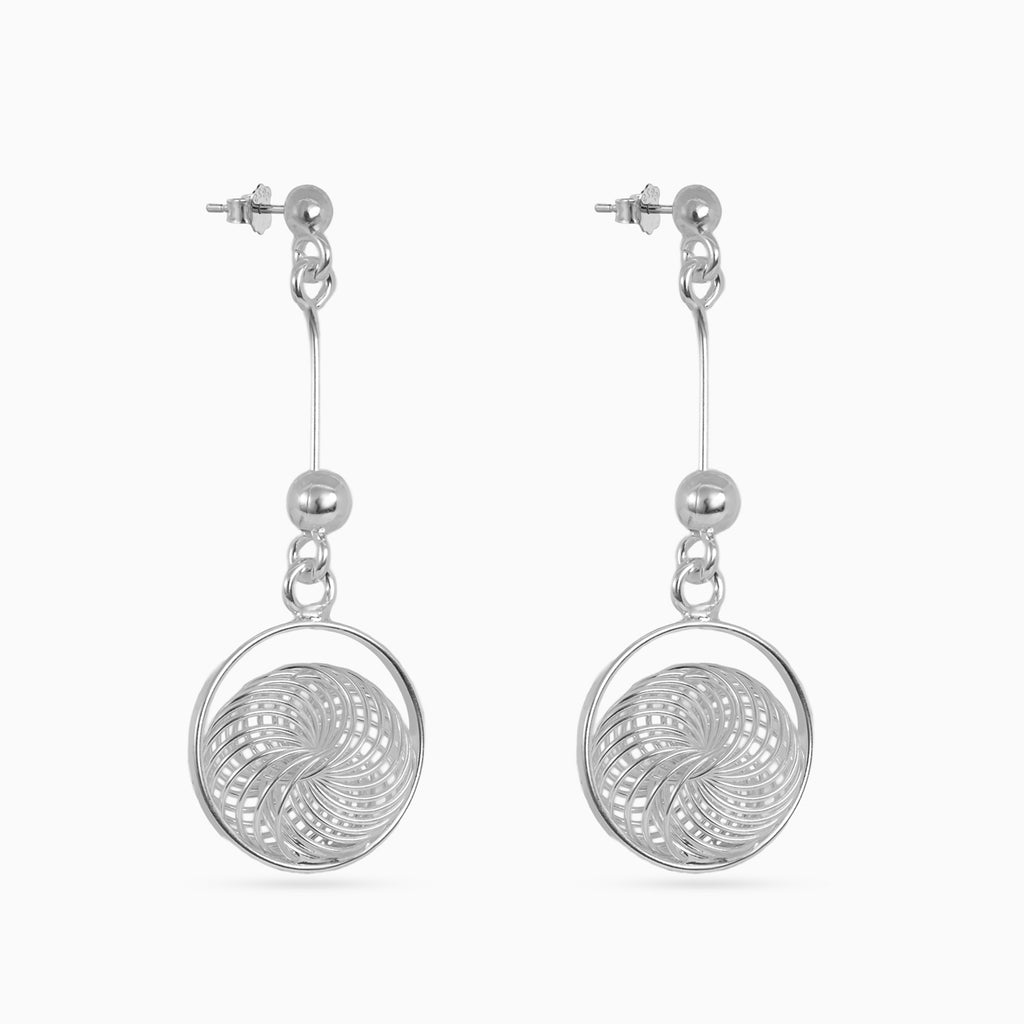 Silver Filigree Medallion Drops