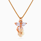 Crystal Wing Blossom Pendant Set