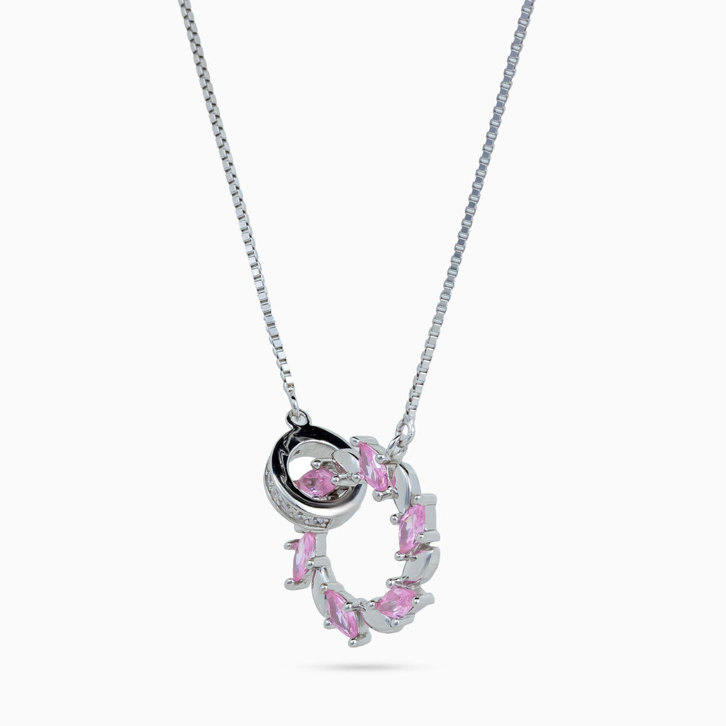 Rosy Laurel Spinner Necklace