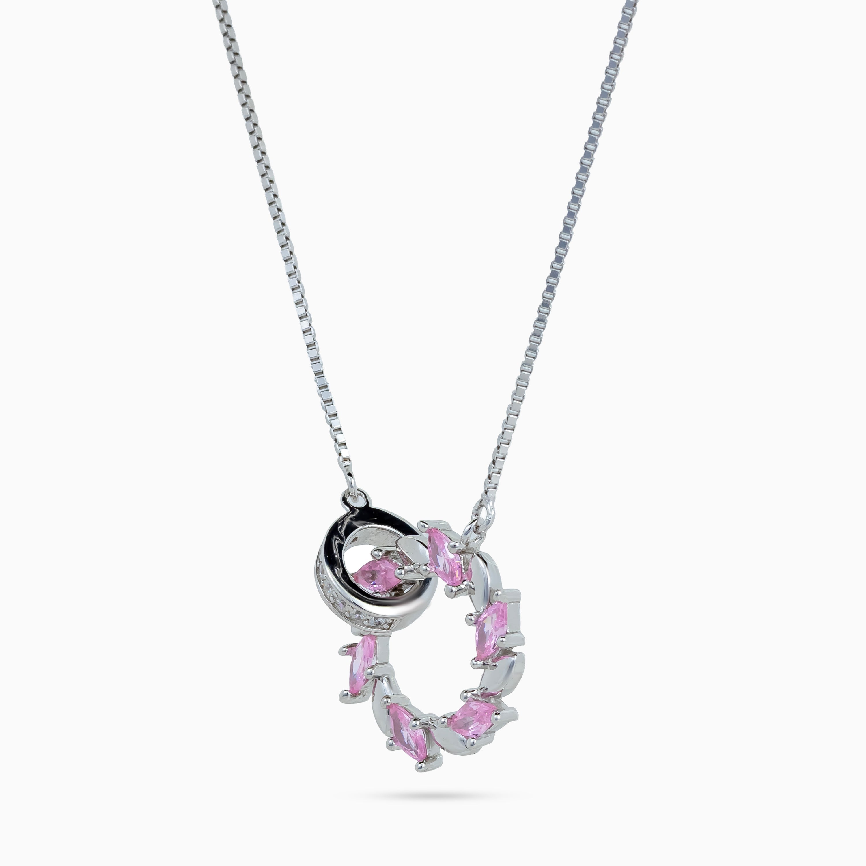 Rosy Laurel Spinner Necklace