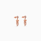 Rose Gold Floral Star Leaf Drops