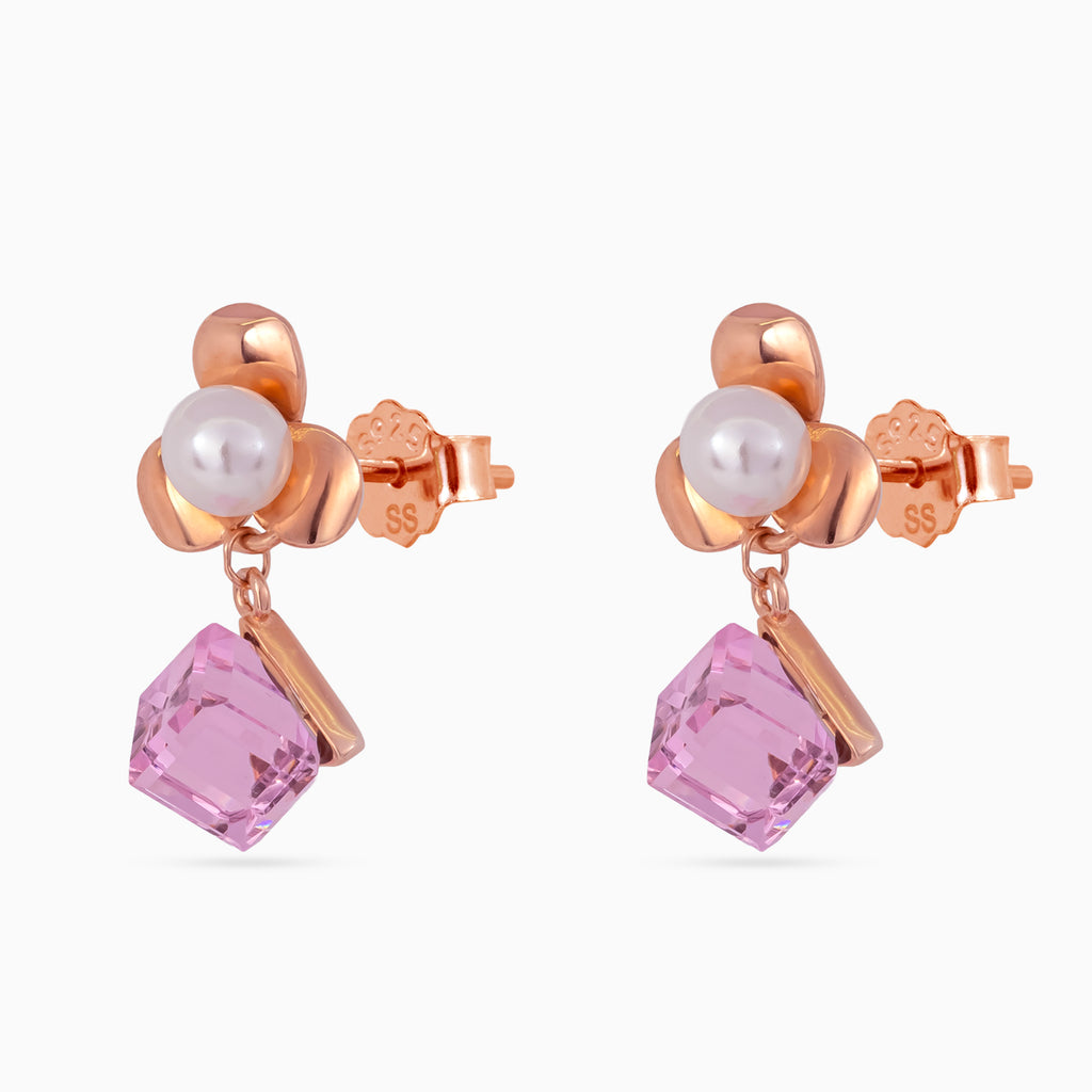Rose Gold Orchid Pearl Prism Drops